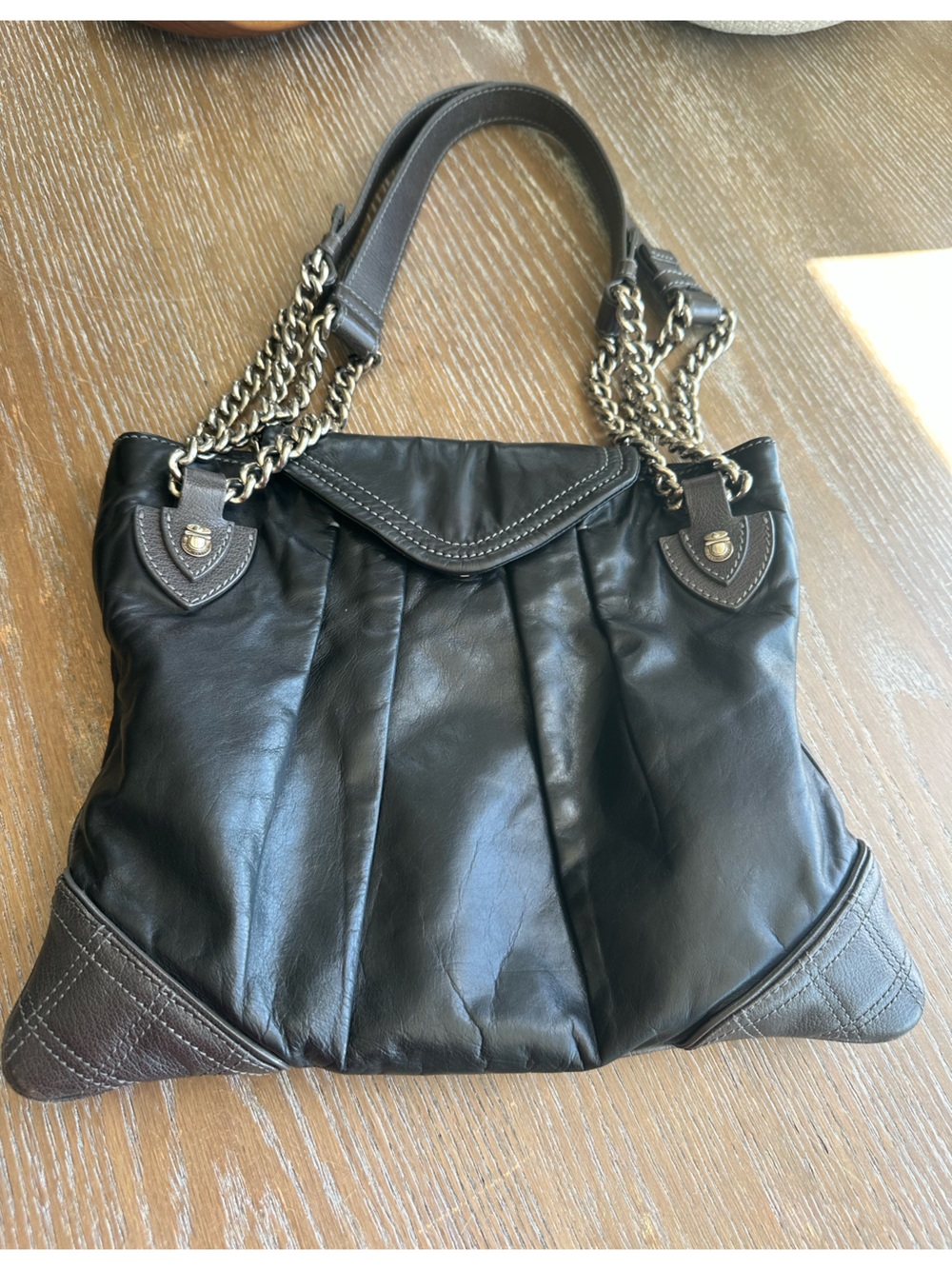 Marc Jacobs Mixed Quilted Rosen Shoulder Bag - Black Vintage Leather